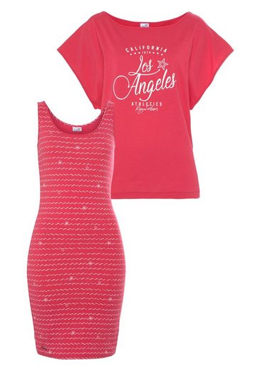 KANGAROOS Jerseykleid (2-tlg) im Set mit oversize Shirt zum Knoten mehr Riesige Ersparnisse