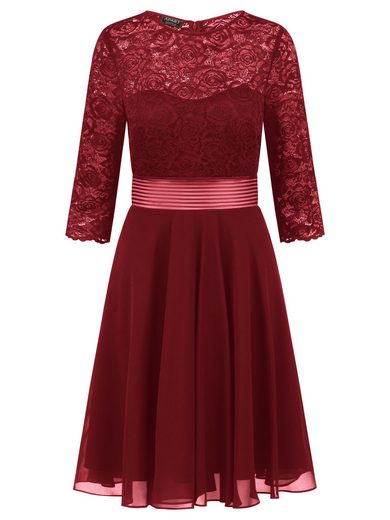APART Cocktailkleid im Materialmix aus weicher elastischer Spitze und Chiffon mehr