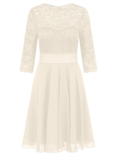 APART Cocktailkleid im Materialmix aus weicher elastischer Spitze und Chiffon mehr Riesige Rabatte