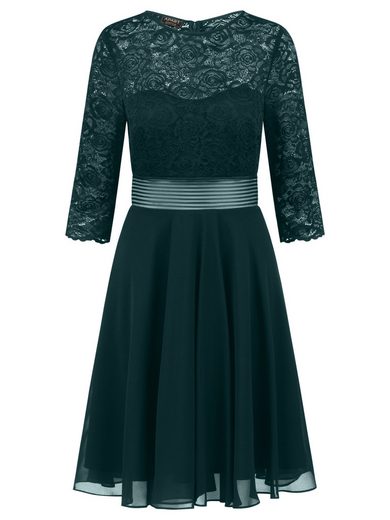 APART Cocktailkleid im Materialmix aus weicher elastischer Spitze und Chiffon mehr Riesige Rabatte
