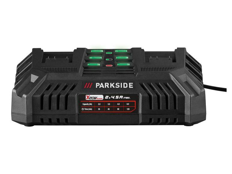 PARKSIDE® 20 V Akku-Doppelladegerät »PDSLG 20 B1«, 4,5 A Nur für heute