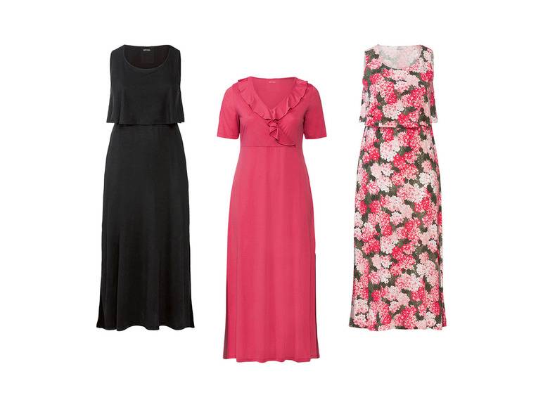 esmara® Damen Maxikleid mit langen Seitenschlitzen