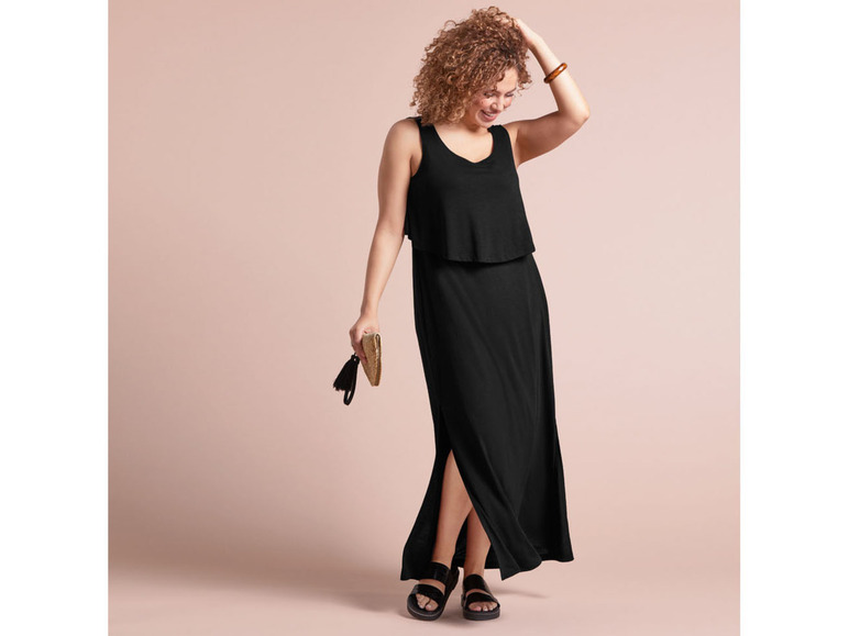 esmara® Damen Maxikleid mit langen Seitenschlitzen Günstiger Verkauf