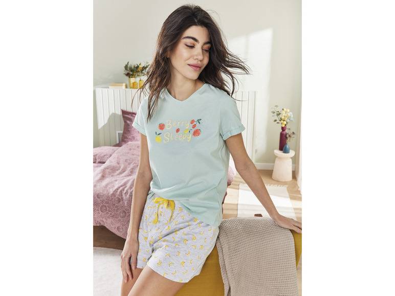 esmara® Damen Schlafhose, kurz, mit Zierknopfleiste Blitzverkäufe