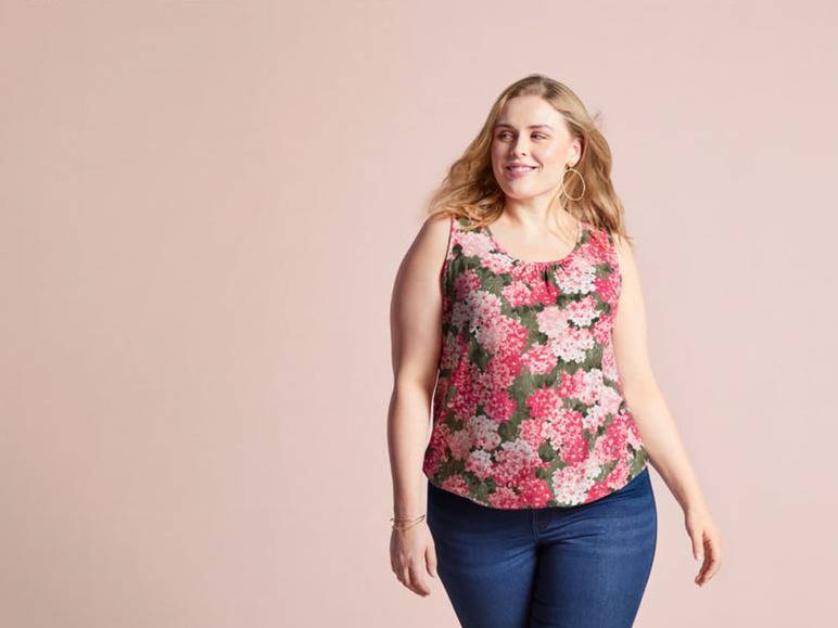 esmara® Damen Top, leger geschnitten, mit Gummizug am Saum Kostenloser Versand