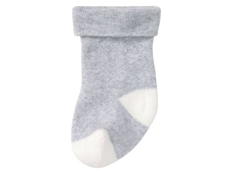 lupilu® Baby Thermo-Socken, 5 Paar, mit hohem Baumwollanteil, weiß/grau Exklusive Angebote