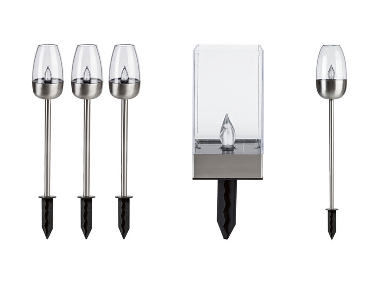 LIVARNO home Solar Fackel, LED, mit realistischem Flackereffekt