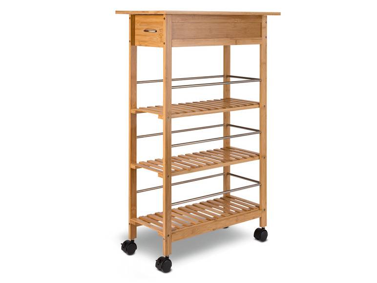LIVARNO home Küchen-Nischenwagen Bambus, mit Schublade im Angebot