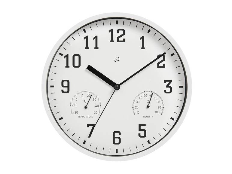AURIOL® Wanduhr mit Thermo- und Hygrometer Fabrikverkauf