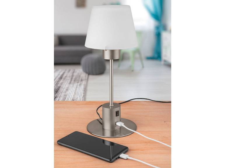 LIVARNO home LED-Tischleuchte, USB-Anschluss zum Aufladen Kostenloser Versand