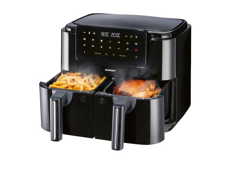 SILVERCREST® KITCHEN TOOLS Doppelzonen Heißtluftfritteuse »A1 SHLFDD 2400«, 2200–2600 W Super Rabatt