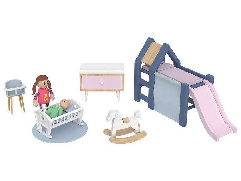 Playtive Puppenhaus-Möbel / Biegepuppen, aus Echtholz und robustem Kunststoff Fabrik Onlineshop