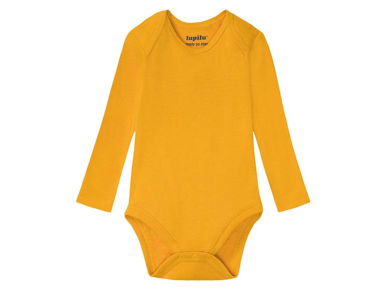 lupilu® Baby Bodies, langarm, 5 Stück, aus reiner Bio-Baumwolle Sonderangebot