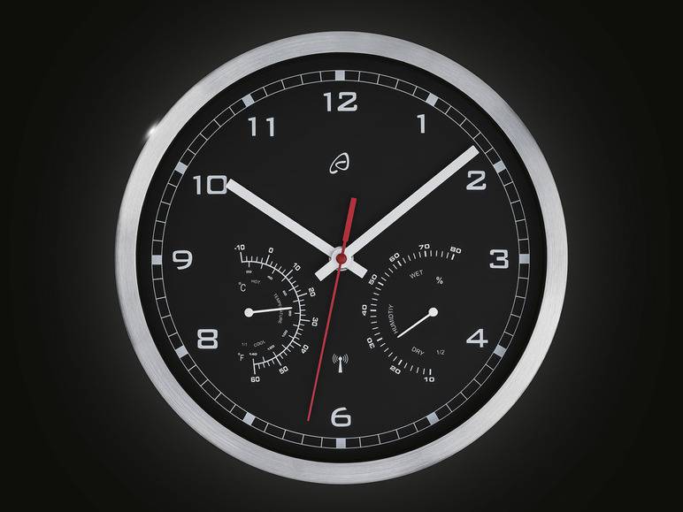AURIOL® Funkwanduhr, mit Thermometer und Hygrometer Exklusive Angebote