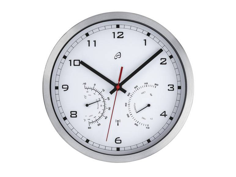 AURIOL® Funkwanduhr, mit Thermometer und Hygrometer Exklusive Angebote