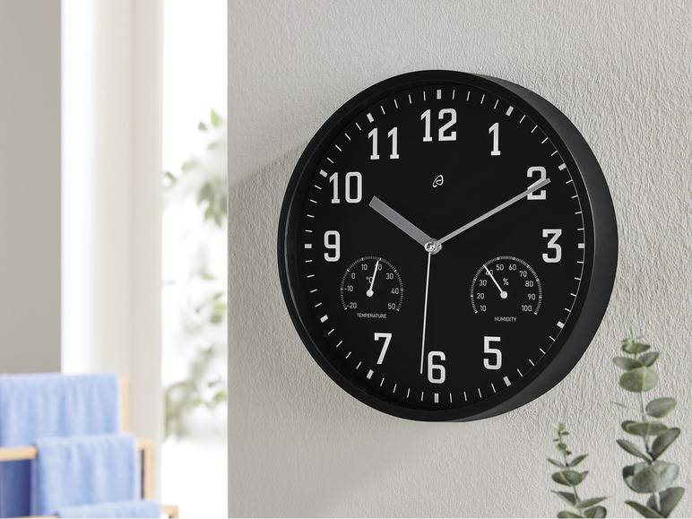 AURIOL® Wanduhr mit Thermo- und Hygrometer, Ø 25 cm Begrenzte Freigabe
