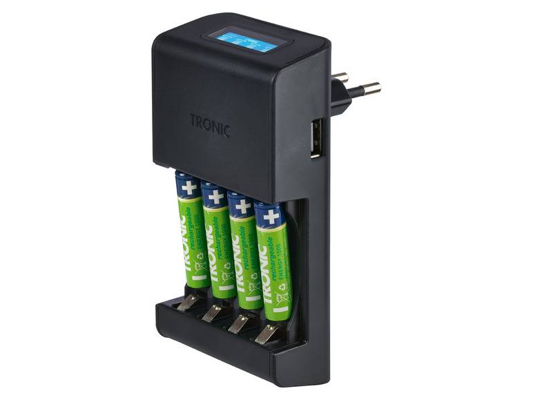 TRONIC® Akku Ladegerät mit LCD Ladeanzeige Sonderangebot der Fabrik