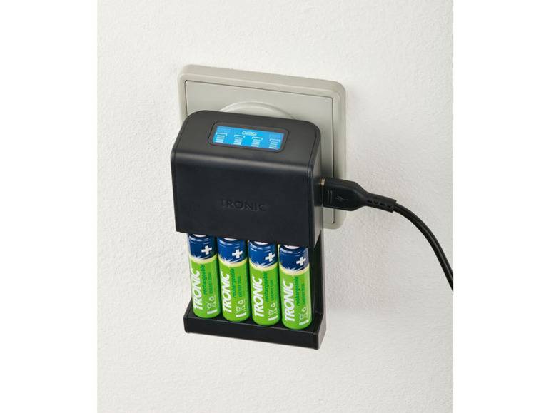 TRONIC® Akku Ladegerät mit LCD Ladeanzeige Sonderangebot der Fabrik