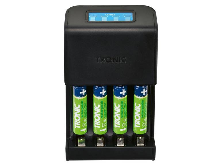 TRONIC® Akku Ladegerät mit LCD Ladeanzeige Sonderangebot der Fabrik