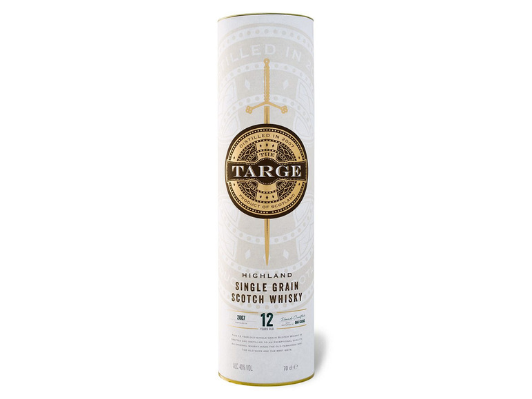 The Targe Highland Single Grain Scotch Whisky 12 Jahre mit Geschenkbox 40% Vol Vatertagsangebot