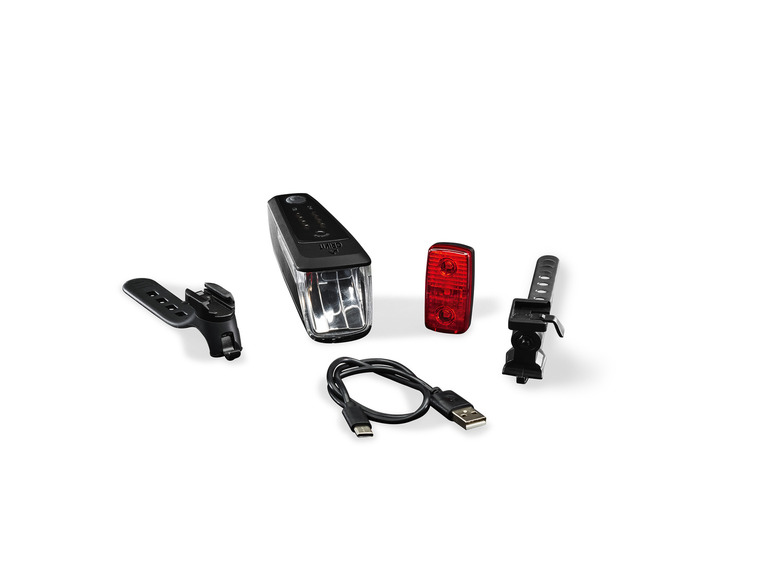 CRIVIT LED-Fahrradleuchten-Set mit Notbremsfunktion Limitierter Zeitrabatt