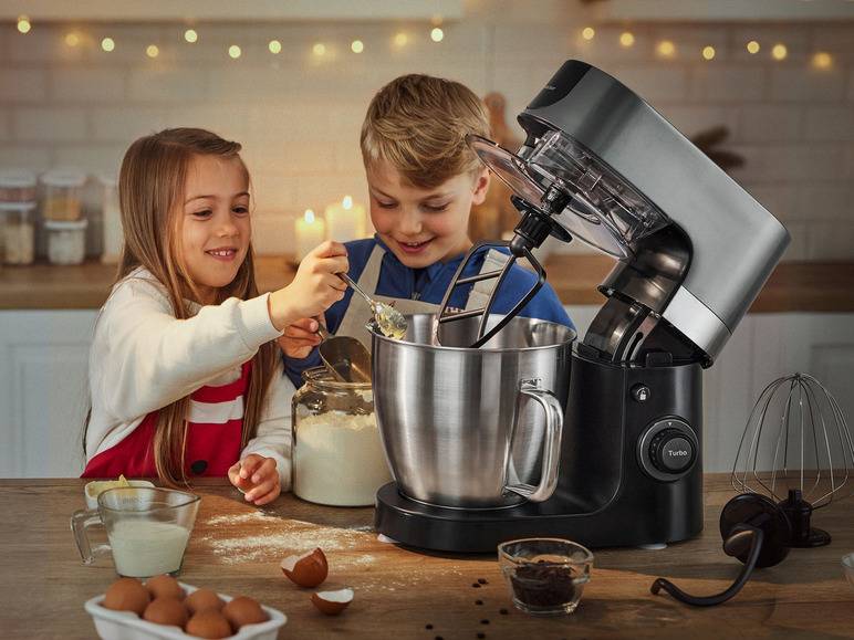 SILVERCREST® KITCHEN TOOLS Profi-Küchenmaschine »SKMP 1300 D3«, 1300 W Bis zu 55% Rabatt