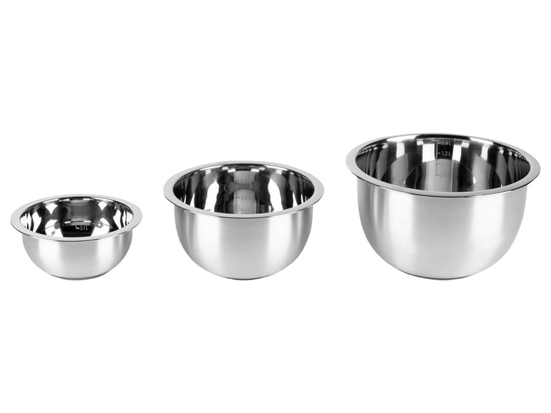 LIVARNO home Edelstahl-Rührschüssel-Set, 5- / 3-teilig Begrenzt auf 3 Tage