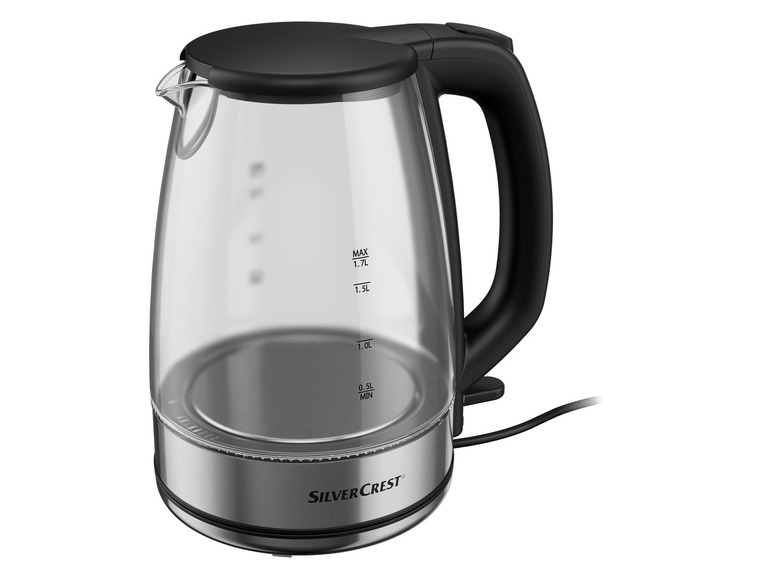 SILVERCREST® KITCHEN TOOLS Glas-Wasserkocher »SWGF 3000 C2«, mit LED-Farbwechsel, 1,7 l 50% Rabatt für begrenzte Zeit
