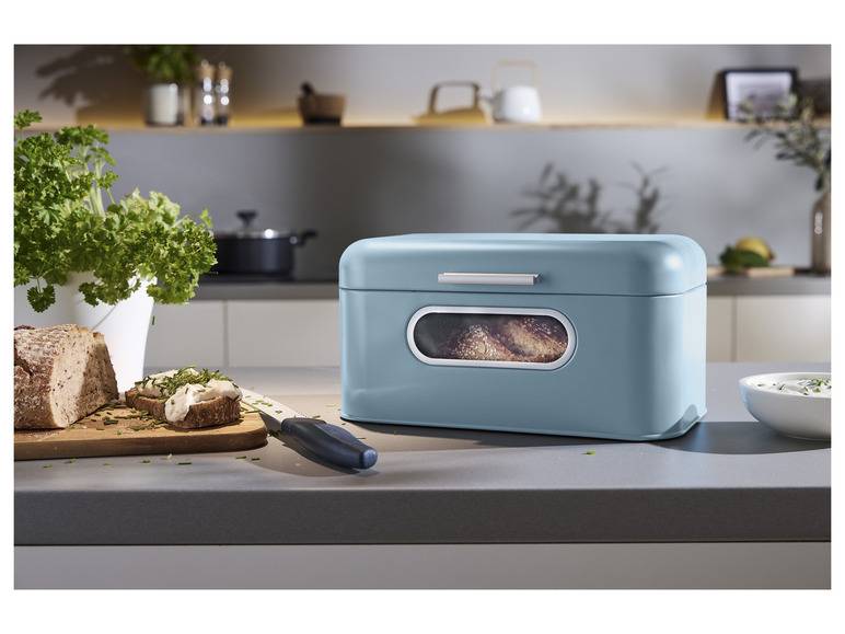 ERNESTO® Brotkasten, mit Sichtfenster, aus Metall Sonderangebot