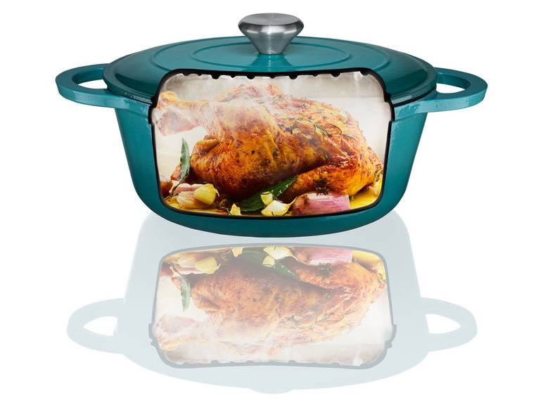 ERNESTO® Gusseisen-Bräter, oval Ø 25 cm Top Angebot