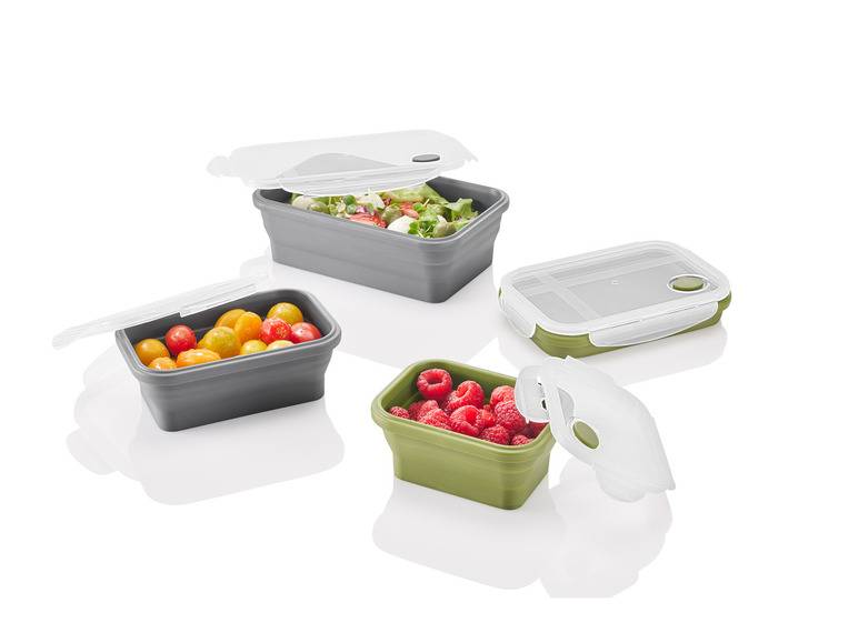 ERNESTO® Frischhaltedosen-Set, platzsparend faltbar Räumungsverkauf