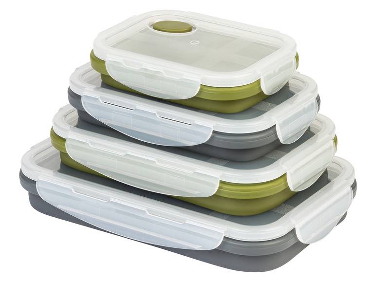 ERNESTO® Frischhaltedosen-Set, platzsparend faltbar Räumungsverkauf