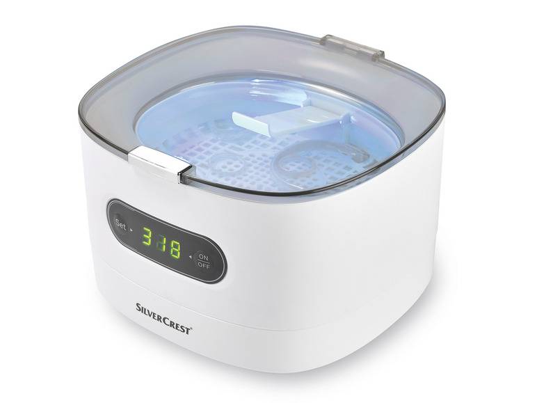 SILVERCREST® Ultraschall-Reinigungsgerät »SUR 48 D5«, weiß Tiefpreis