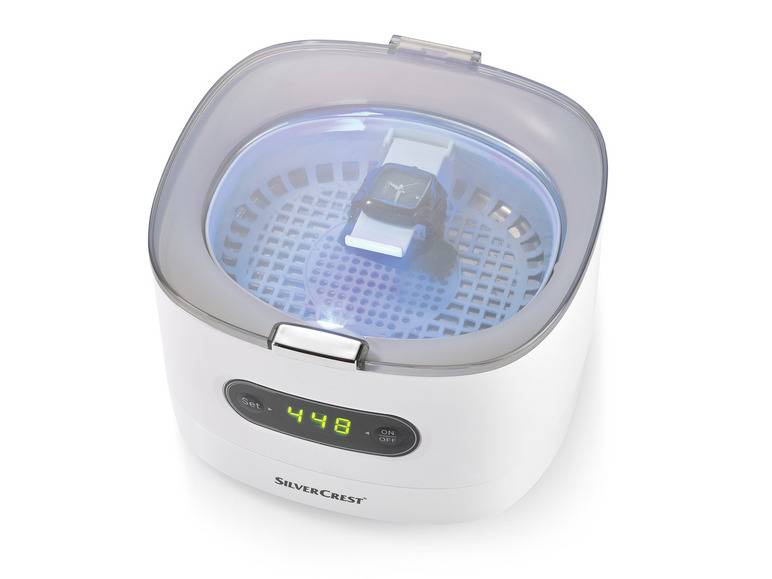 SILVERCREST® Ultraschall-Reinigungsgerät »SUR 48 D5«, weiß Tiefpreis