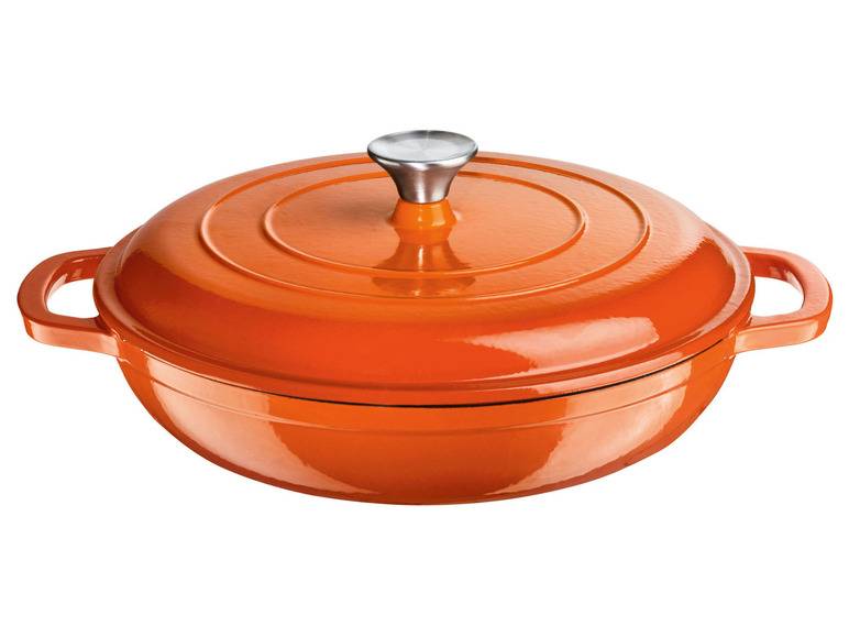 ERNESTO® Gusseisen-Servierpfanne, Ø 30 cm, mit Drop-System Nur für heute