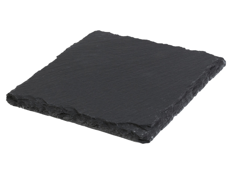 LIVARNO home Schiefer-Servierplatten / Schiefer-Untersetzer, mit Antirutsch-Füßen zollfrei
