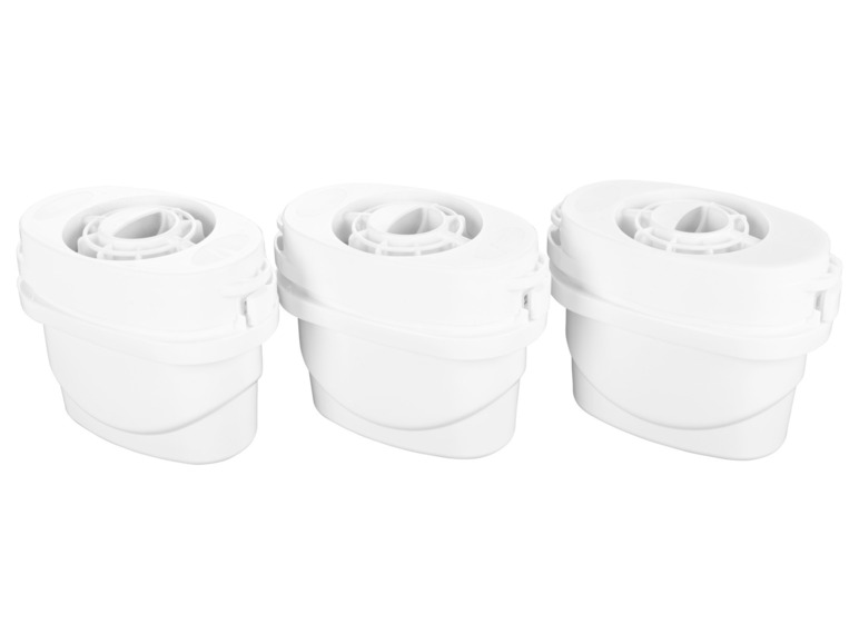 LIVARNO home Wasserfilter-Kartuschen, 3 Stück inkl. Adapter für Brita-Wasserkaraffen Fabrikpreis