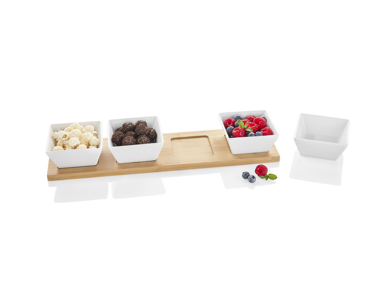ERNESTO® Dipschalen-Set, mit praktischem Bambus-Serviertablett Tiefpreis