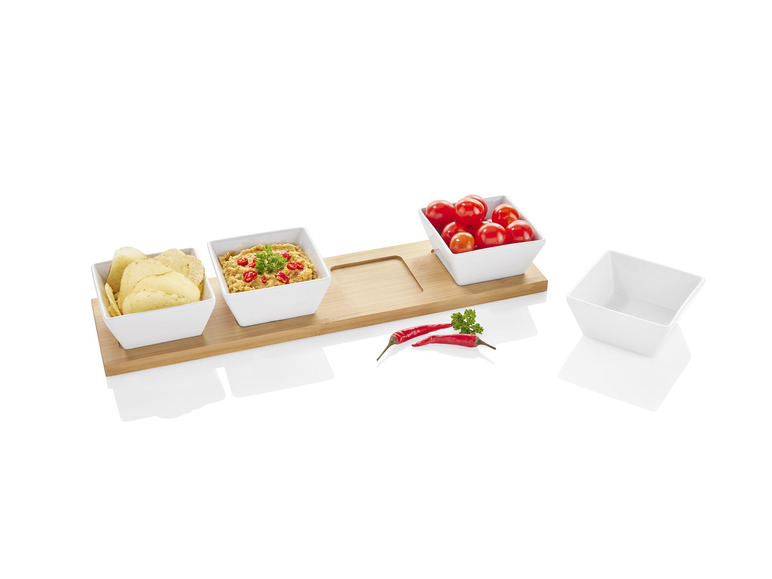 ERNESTO® Dipschalen-Set, mit praktischem Bambus-Serviertablett Tiefpreis