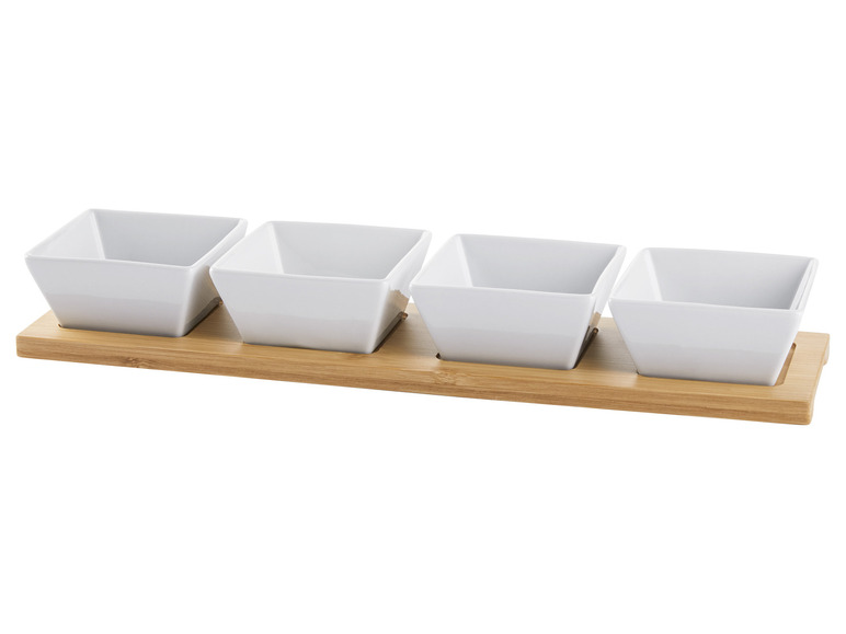 ERNESTO® Dipschalen-Set, mit praktischem Bambus-Serviertablett Tiefpreis