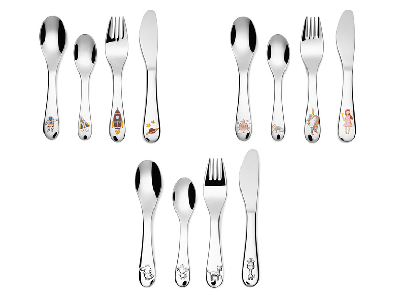 ERNESTO® Kinderbesteck-Set, 4-teilig, hochglanzpoliert