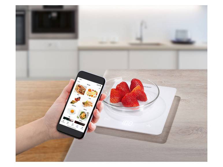 SILVERCREST® KITCHEN TOOLS Küchenwaage Smart »SKWS 5 A1«, Abschaltautomatik Jubiläumsangebot