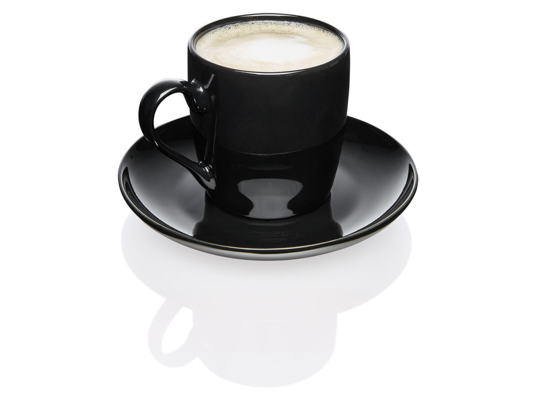 ERNESTO® 2er Set Tassen mit Untertasse, aus hochwertigem Porzellan Begrenzte Freigabe