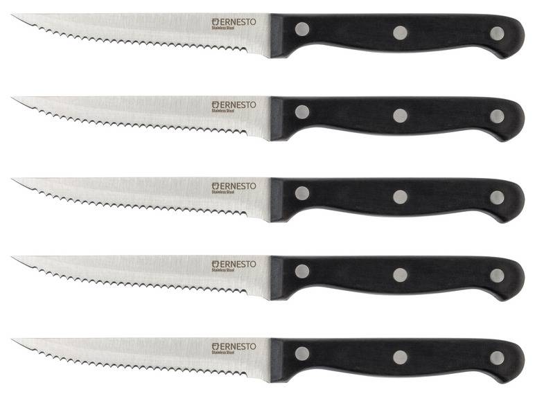 ERNESTO® Steakmesser Set, Mit Wellenschliff