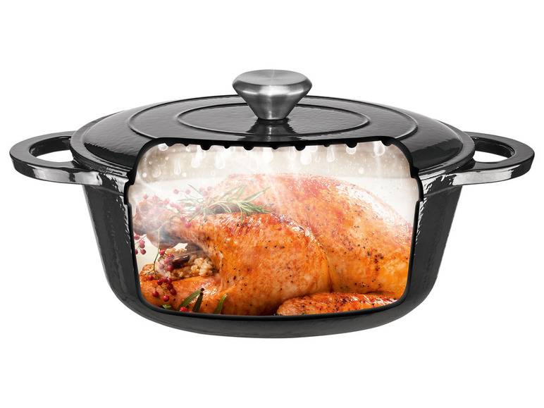 ERNESTO® Gusseisen-Bräter, oval Ø 33 cm Bis zu 55% Rabatt