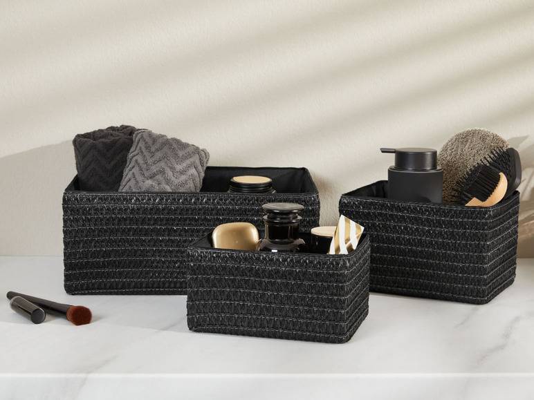 LIVARNO home Aufbewahrungskorb-Set, 3 Stück Discount Store für neue Produkte