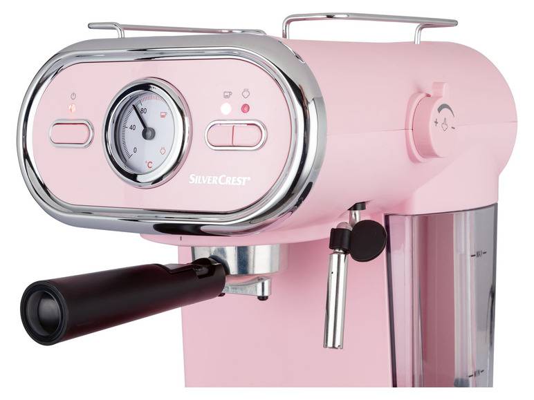 SILVERCREST® KITCHEN TOOLS Espressomaschine/Siebträger Pastell rosa SEM 1100 D3 Im Verkauf