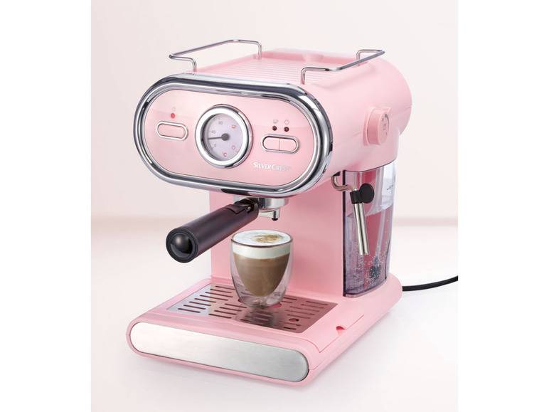 SILVERCREST® KITCHEN TOOLS Espressomaschine/Siebträger Pastell rosa SEM 1100 D3 Im Verkauf
