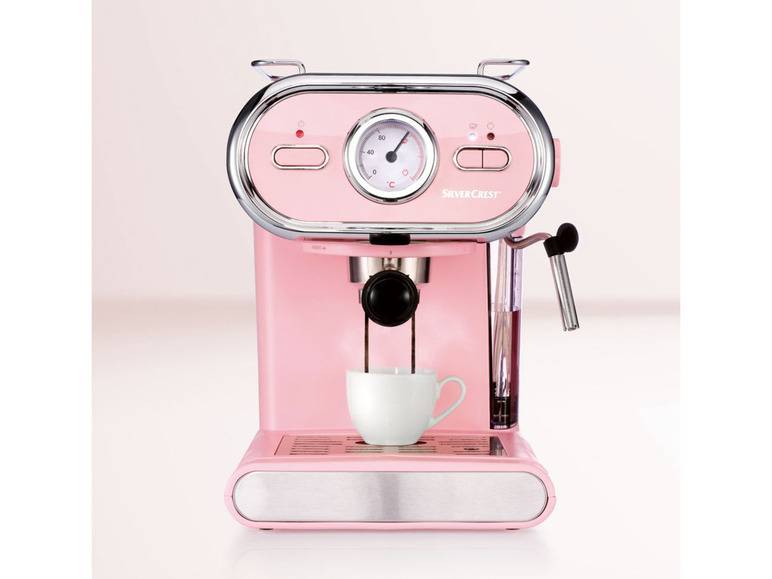 SILVERCREST® KITCHEN TOOLS Espressomaschine/Siebträger Pastell rosa SEM 1100 D3 Im Verkauf