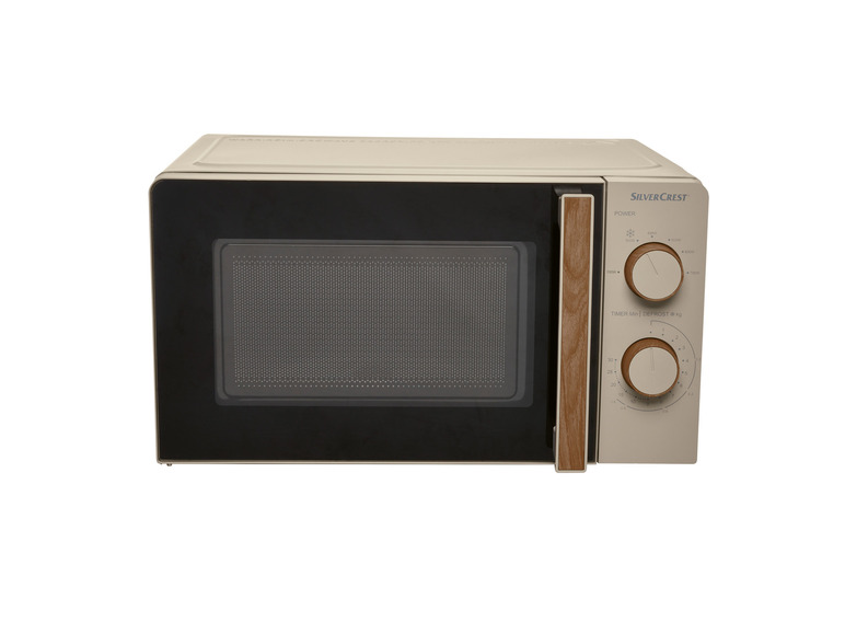 SILVERCREST® KITCHEN TOOLS Mikrowelle SMWH 700 B2, taupe, Holzedsign